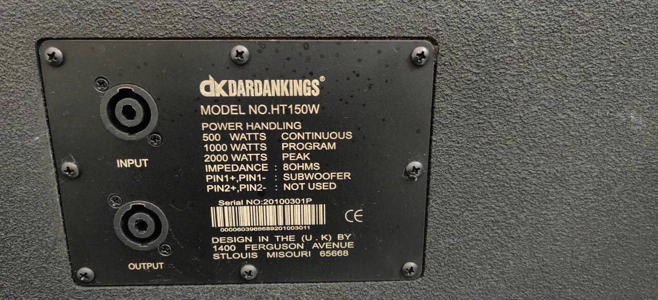 Thông số kỹ thuật của Sub Hơi 40 DK HT150W